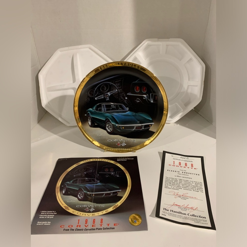The Hamilton Collection 1968 Corvette Plate # 4125A